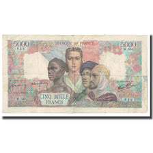 France, 5000 Francs, Empire Français, 1945, P. Rousseau and R. Favre-Gilly