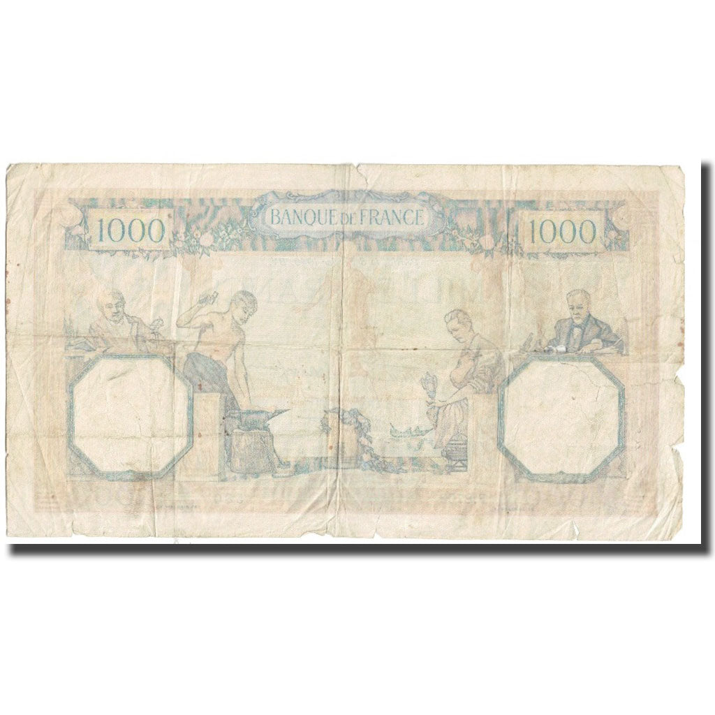 France, 1000 Francs, Cérès et Mercure, 1940, P. Rousseau and R. Favre-Gilly