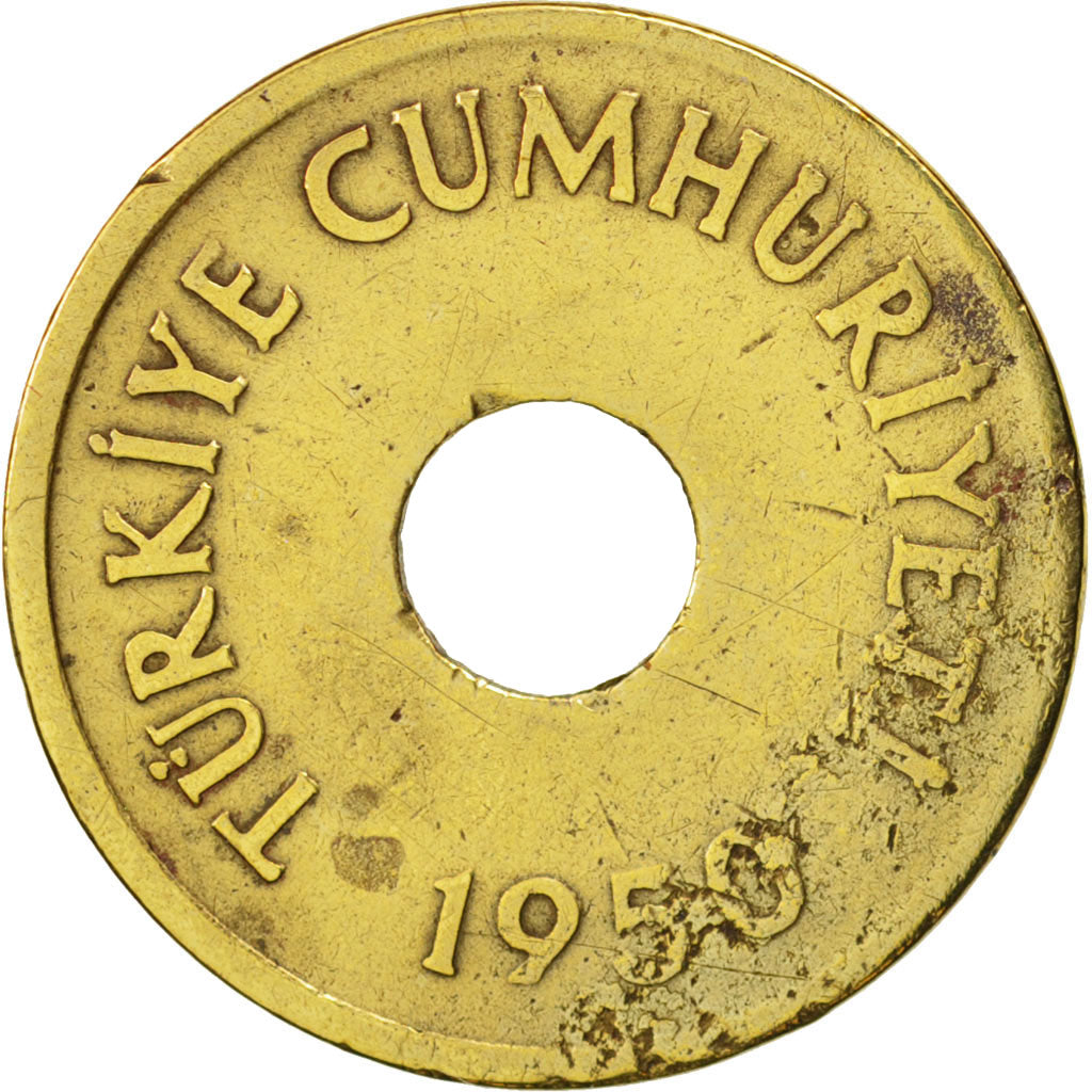 Turkey, Kurus, 1950, EF(40-45), Brass, KM:881