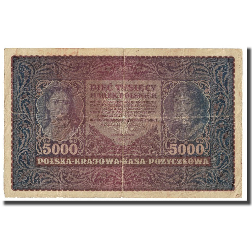 Banconote, Polonia, 5000 Marek, KM:31, MB