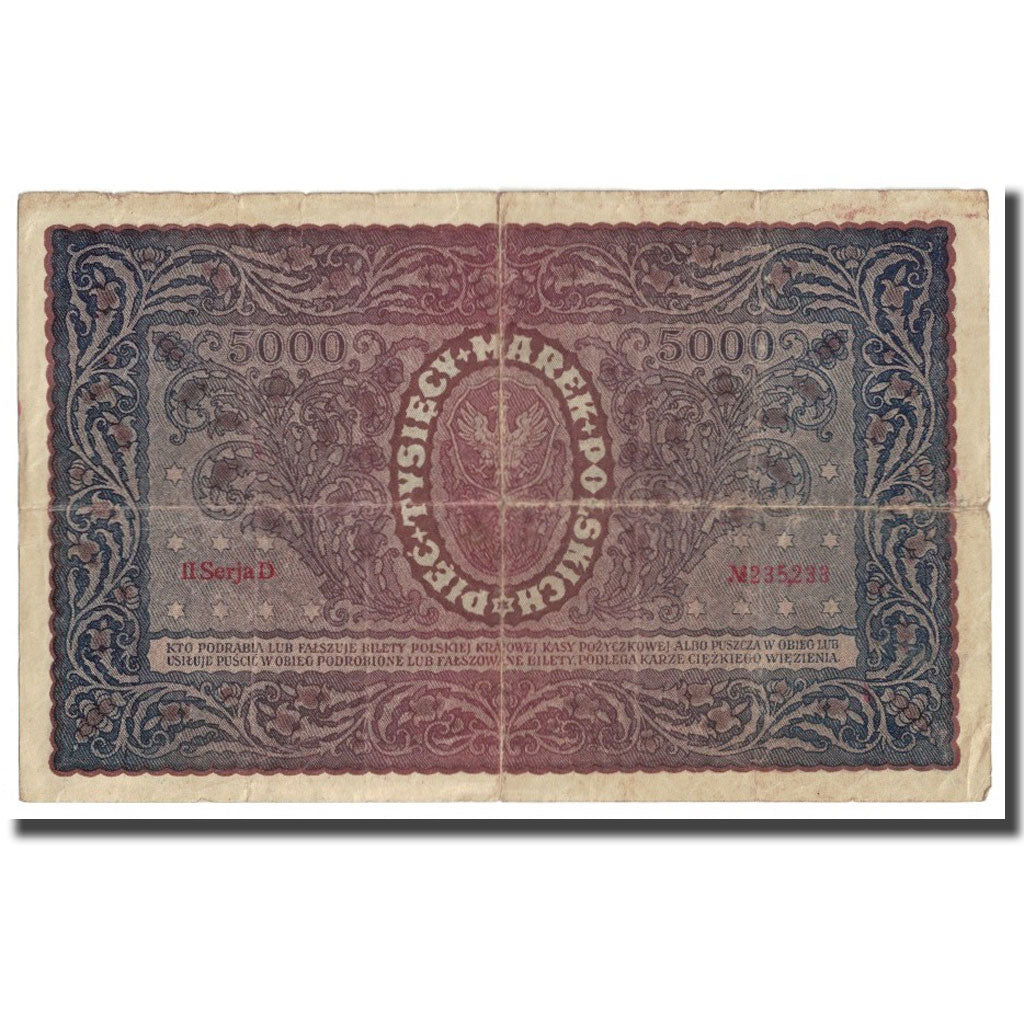 Banknote, Poland, 5000 Marek, 1920, 1920-02-07, KM:31, EF(40-45)