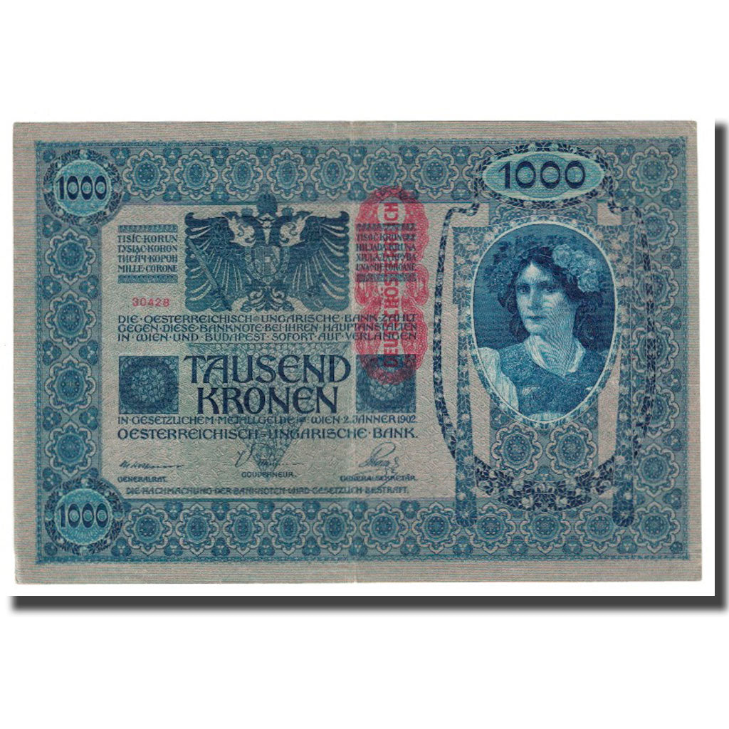 Banknote, Austria, 1000 Kronen, 1902, 1902-01-02, KM:8a, EF(40-45)