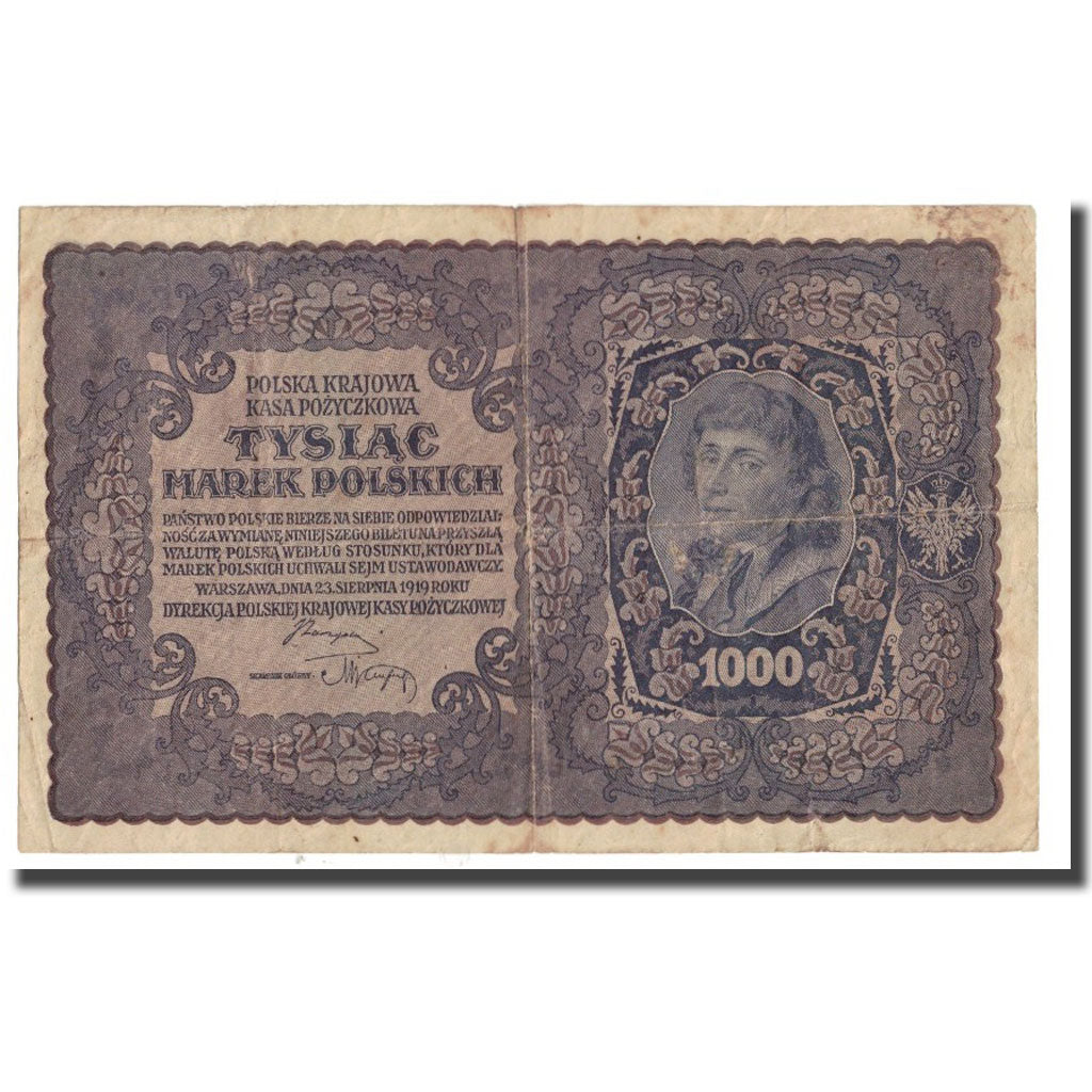 Banknote, Poland, 1000 Marek, 1919, 1919-08-23, KM:29, EF(40-45)