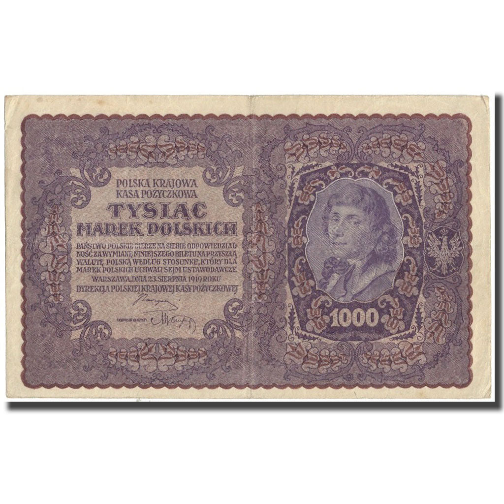 Banknote, Poland, 1000 Marek, 1919, 1919-08-23, KM:29, EF(40-45)
