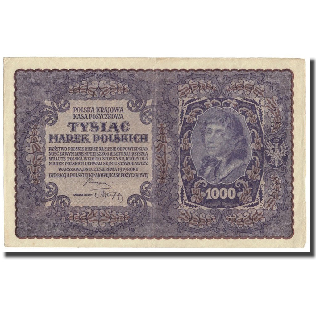 Banknote, Poland, 1000 Marek, 1919, 1919-08-23, KM:29, EF(40-45)