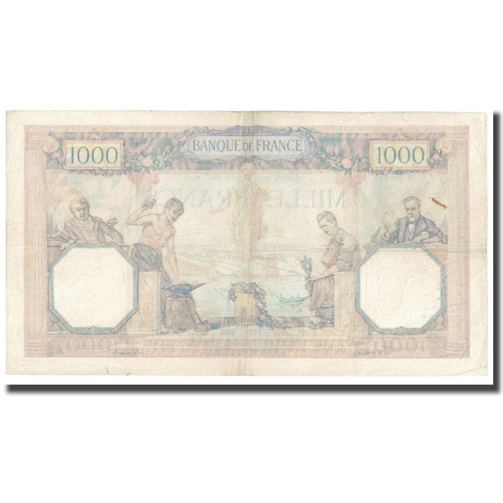 France, 1000 Francs, Cérès et Mercure, 1927, P. Rousseau and R. Favre-Gilly