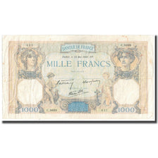 France, 1000 Francs, Cérès et Mercure, 1940, P. Rousseau and R. Favre-Gilly