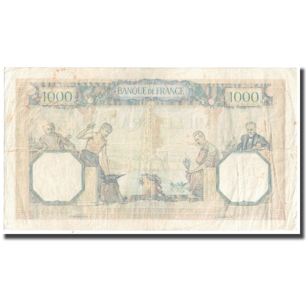 France, 1000 Francs, Cérès et Mercure, 1940, P. Rousseau and R. Favre-Gilly