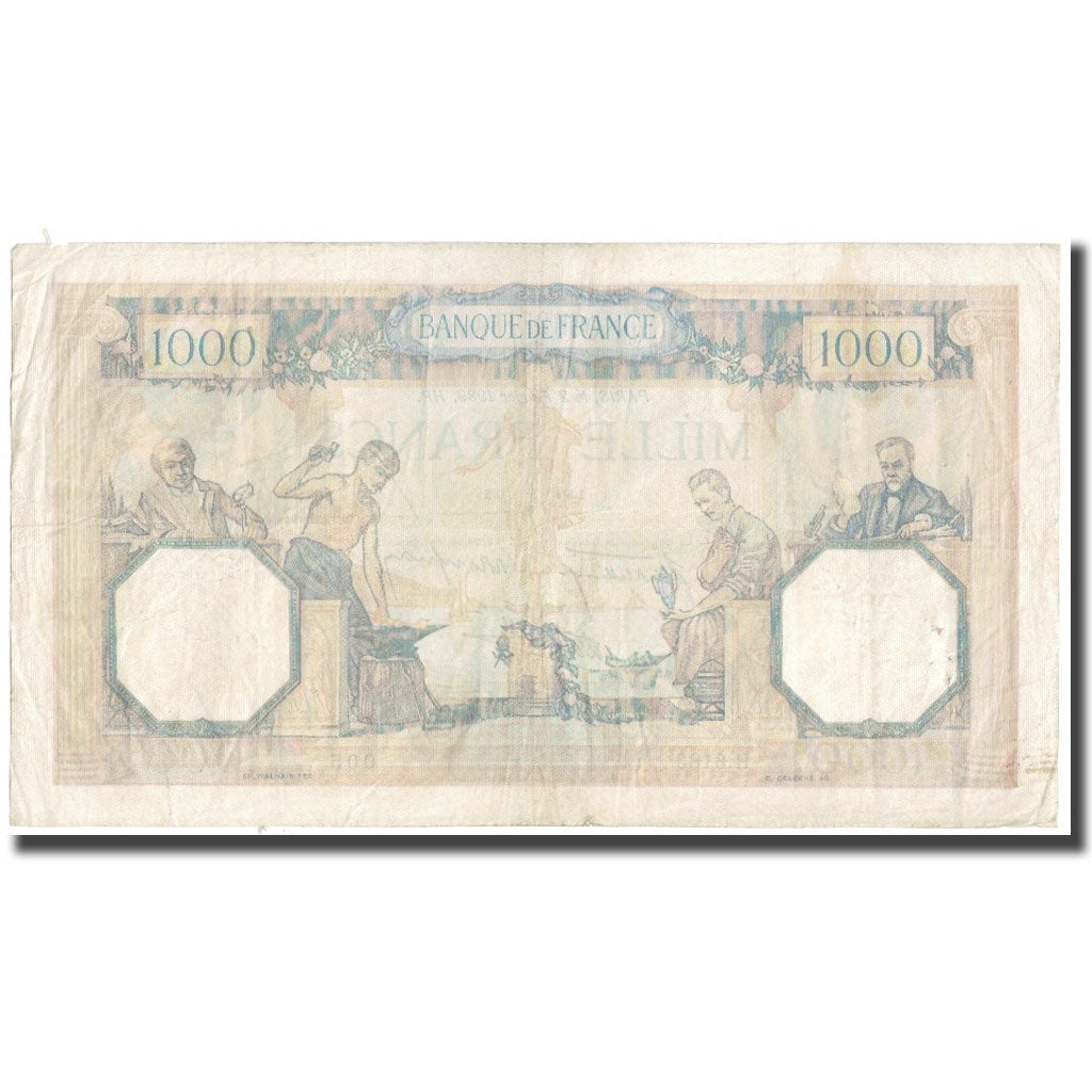 France, 1000 Francs, Cérès et Mercure, 1939, P. Rousseau and R. Favre-Gilly