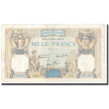 France, 1000 Francs, Cérès et Mercure, 1940, P. Rousseau and R. Favre-Gilly