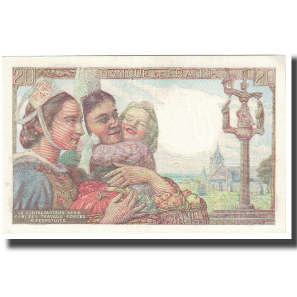 Francia, 20 Francs, Pêcheur, 1949, P. Rousseau and R. Favre-Gilly, 1949-03-10