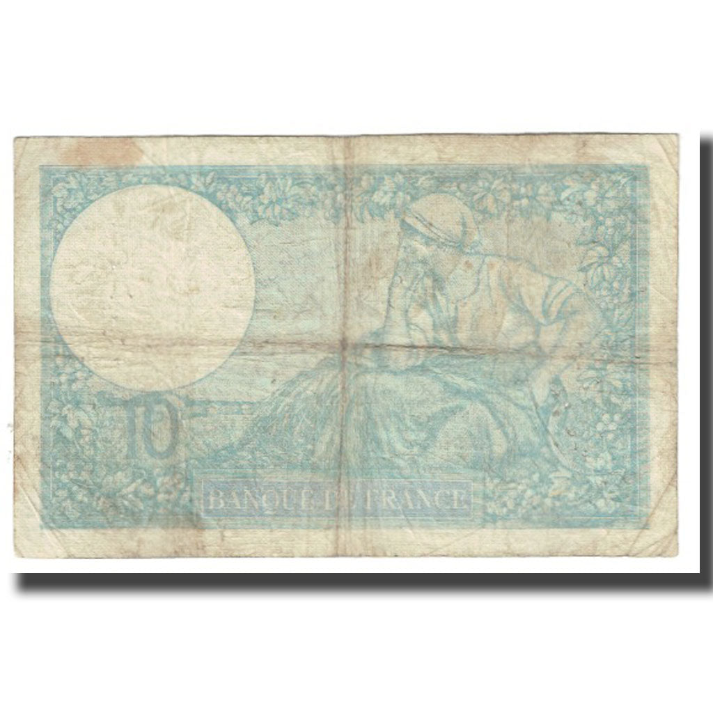 France, 10 Francs, Minerve, 1939, platet strohl, 1939-10-05, VF(20-25)