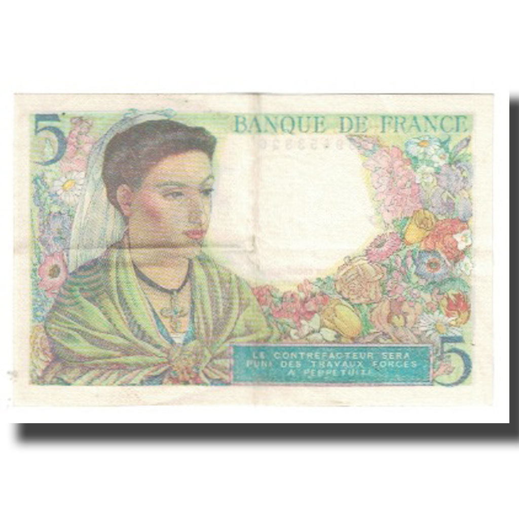 France, 5 Francs, Berger, 1943, P. Rousseau and R. Favre-Gilly, 1943-11-25, TTB