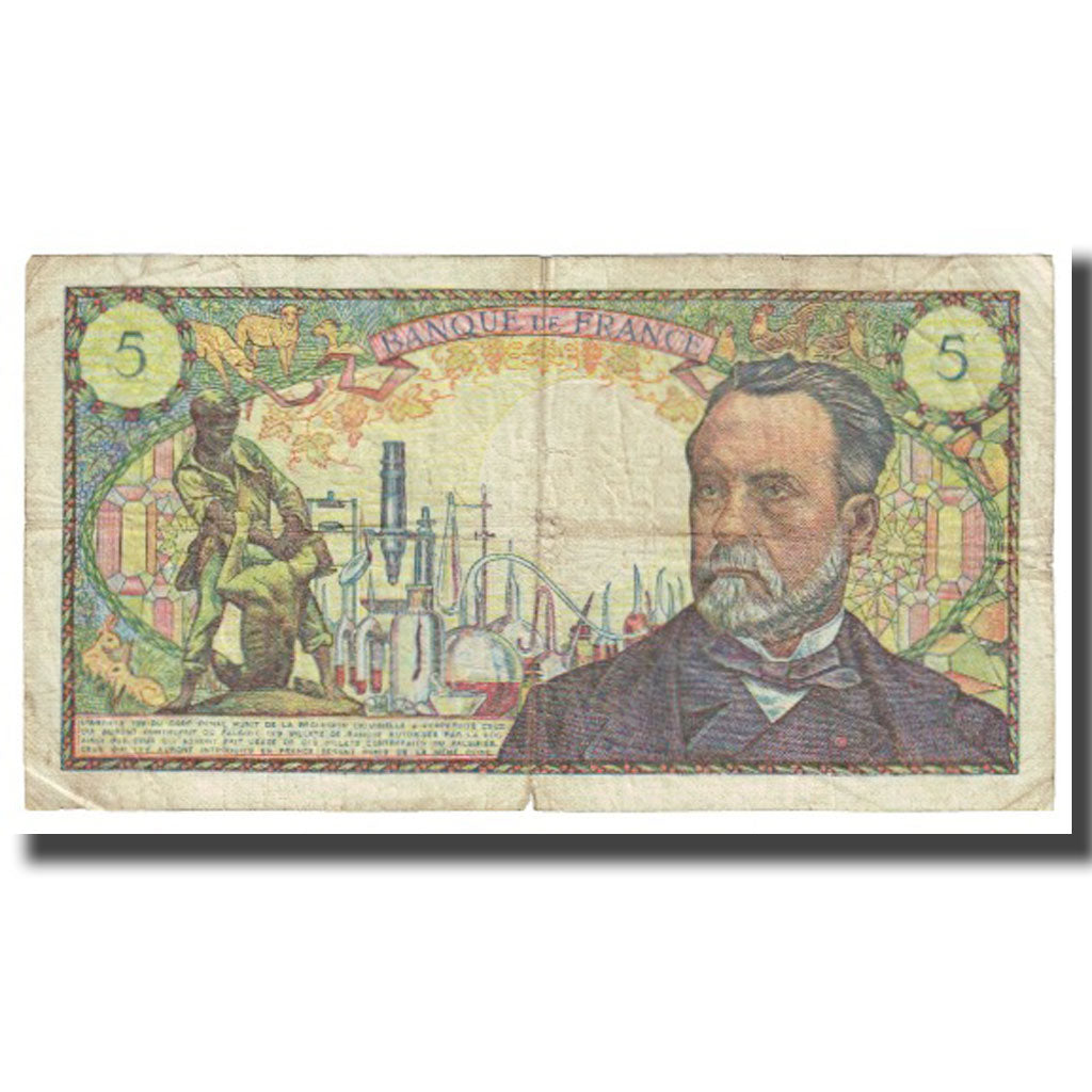 France, 5 Francs, Pasteur, 1970, R.Tondu-P.Gargam-H.Morant, 1970-01-08