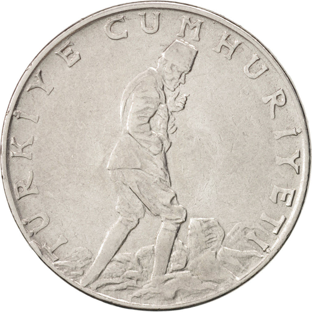 Coin, Turkey, 2-1/2 Lira, 1966, EF(40-45), Stainless Steel, KM:893.1