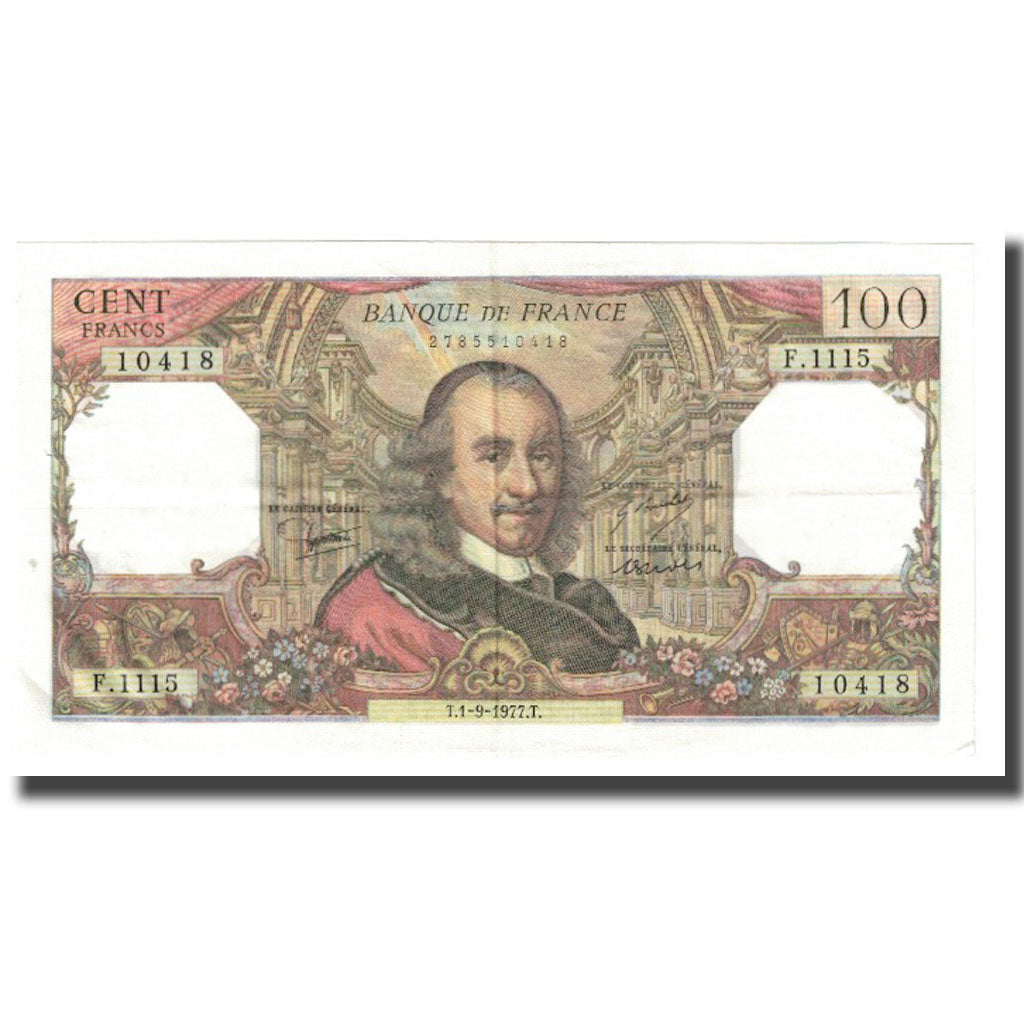 Frankreich, 100 Francs, Corneille, 1977, R.Tondu-G.Bouchet-H.Morant, 1977-09-01