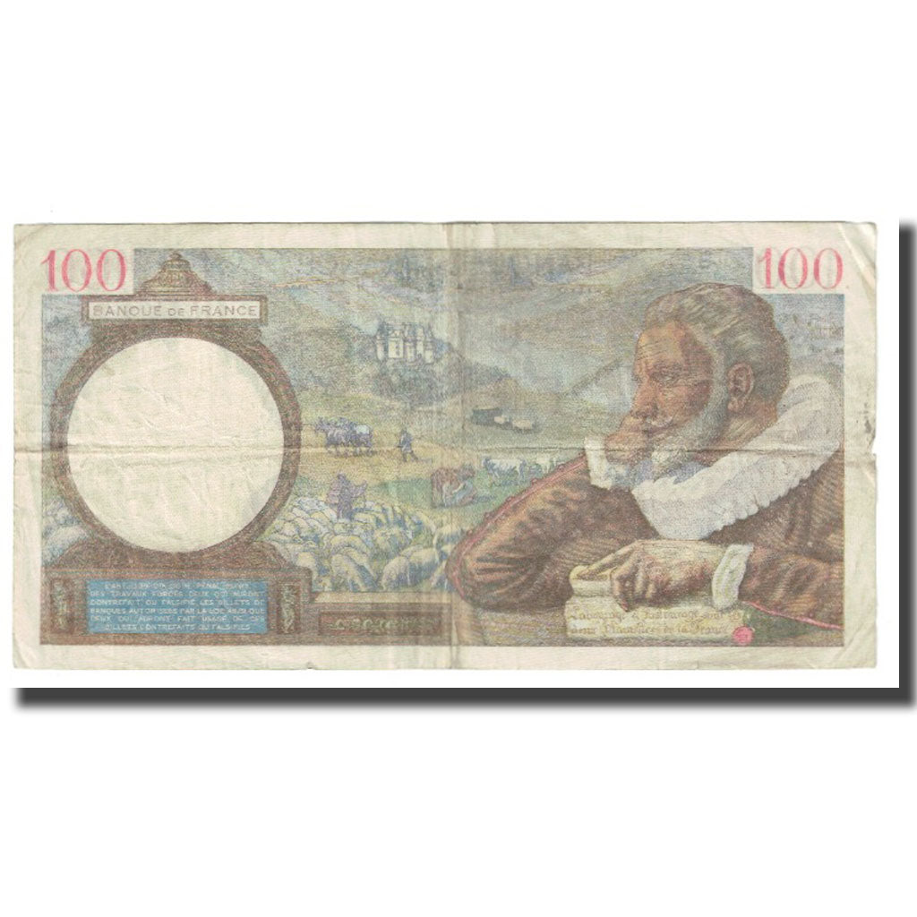 França, 100 Francs, Sully, 1940, P. Rousseau and R. Favre-Gilly, 1940-11-28