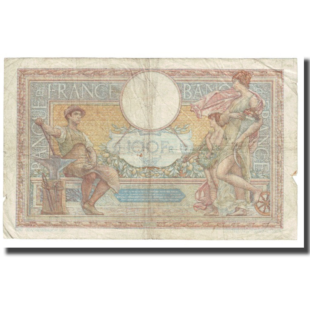 França, 100 Francs, Luc Olivier Merson, 1937, P. Rousseau and R. Favre-Gilly