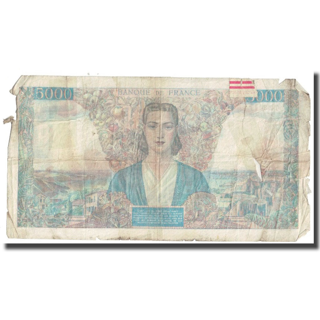 Francja, 5000 Francs, Empire Français, 1945, P. Rousseau and R. Favre-Gilly