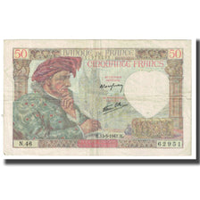 France, 50 Francs, Jacques Coeur, 1941, P. Rousseau and R. Favre-Gilly