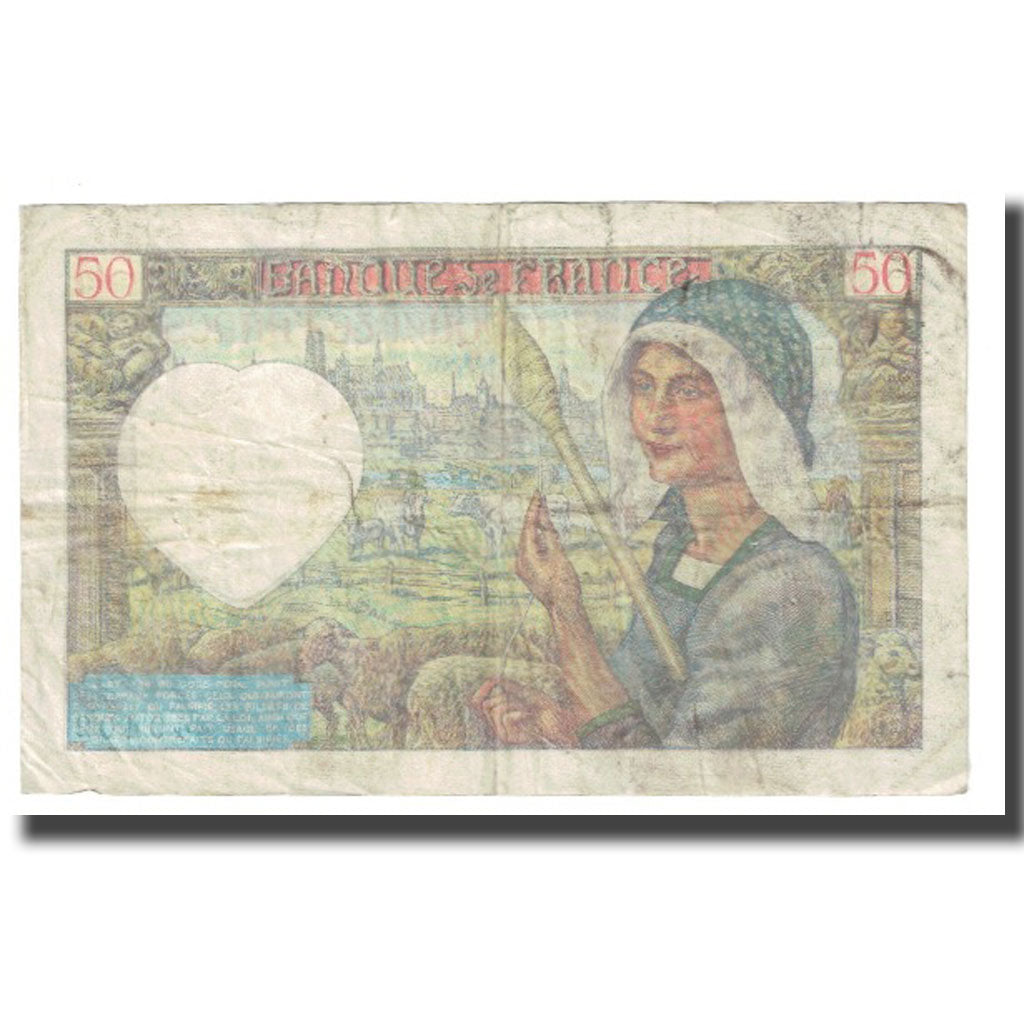 Francia, 50 Francs, Jacques Coeur, 1940, P. Rousseau and R. Favre-Gilly