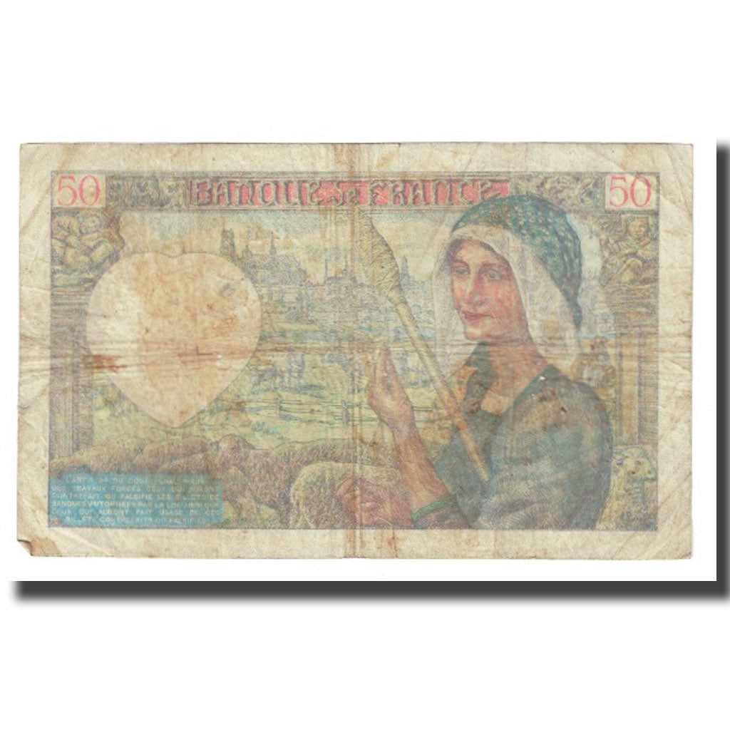 Francia, 50 Francs, Jacques Coeur, 1940, P. Rousseau and R. Favre-Gilly