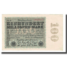 Nota, Alemanha, 100 Millionen Mark, 1923, 1923-08-22, KM:107a, EF(40-45)