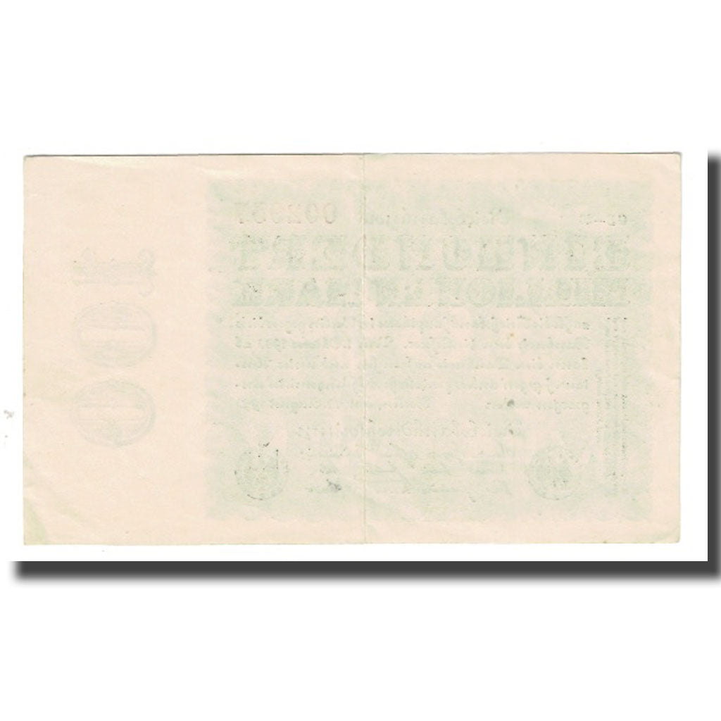 Nota, Alemanha, 100 Millionen Mark, 1923, 1923-08-22, KM:107a, EF(40-45)