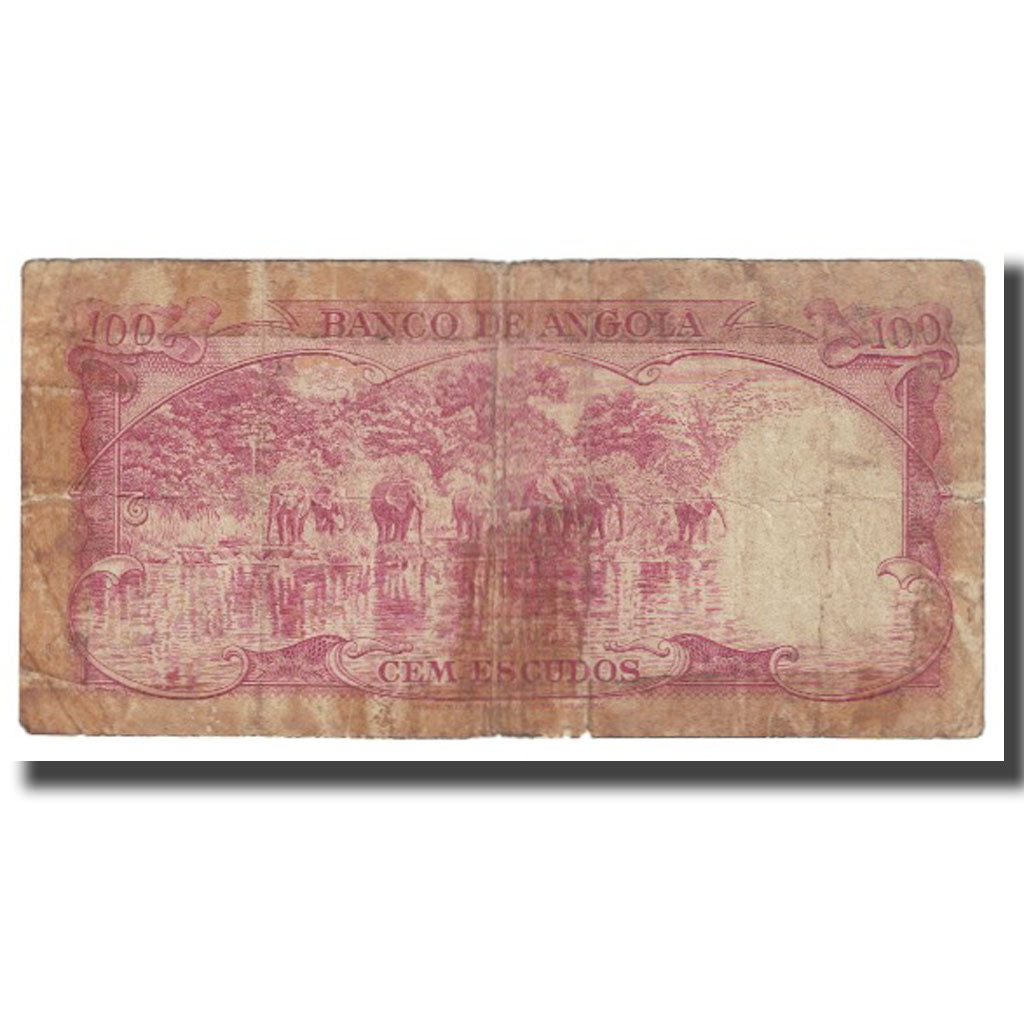 Banknote, Angola, 100 Escudos, 1962, 1962-06-10, KM:94, VF(20-25)