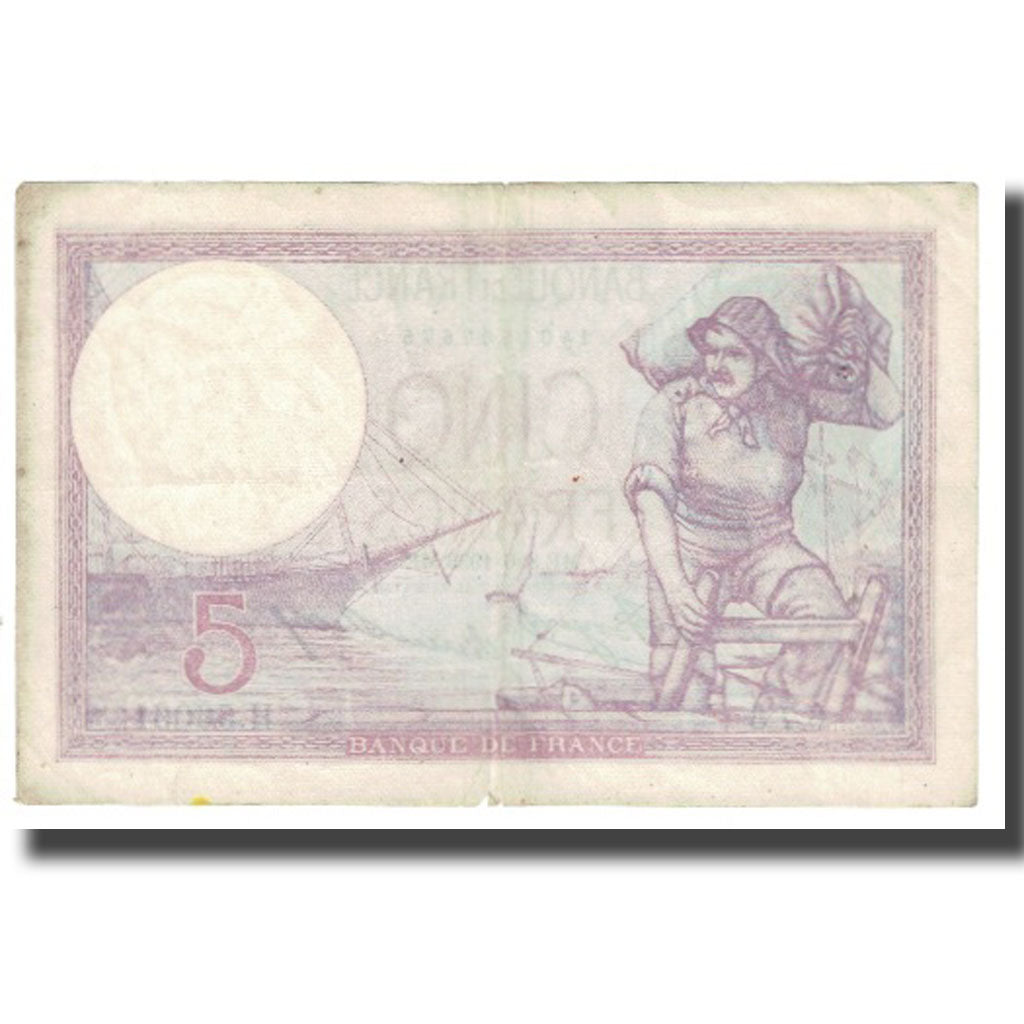 Francia, 5 Francs, Violet, 1933, P. Rousseau and R. Favre-Gilly, 1933-06-08, MB