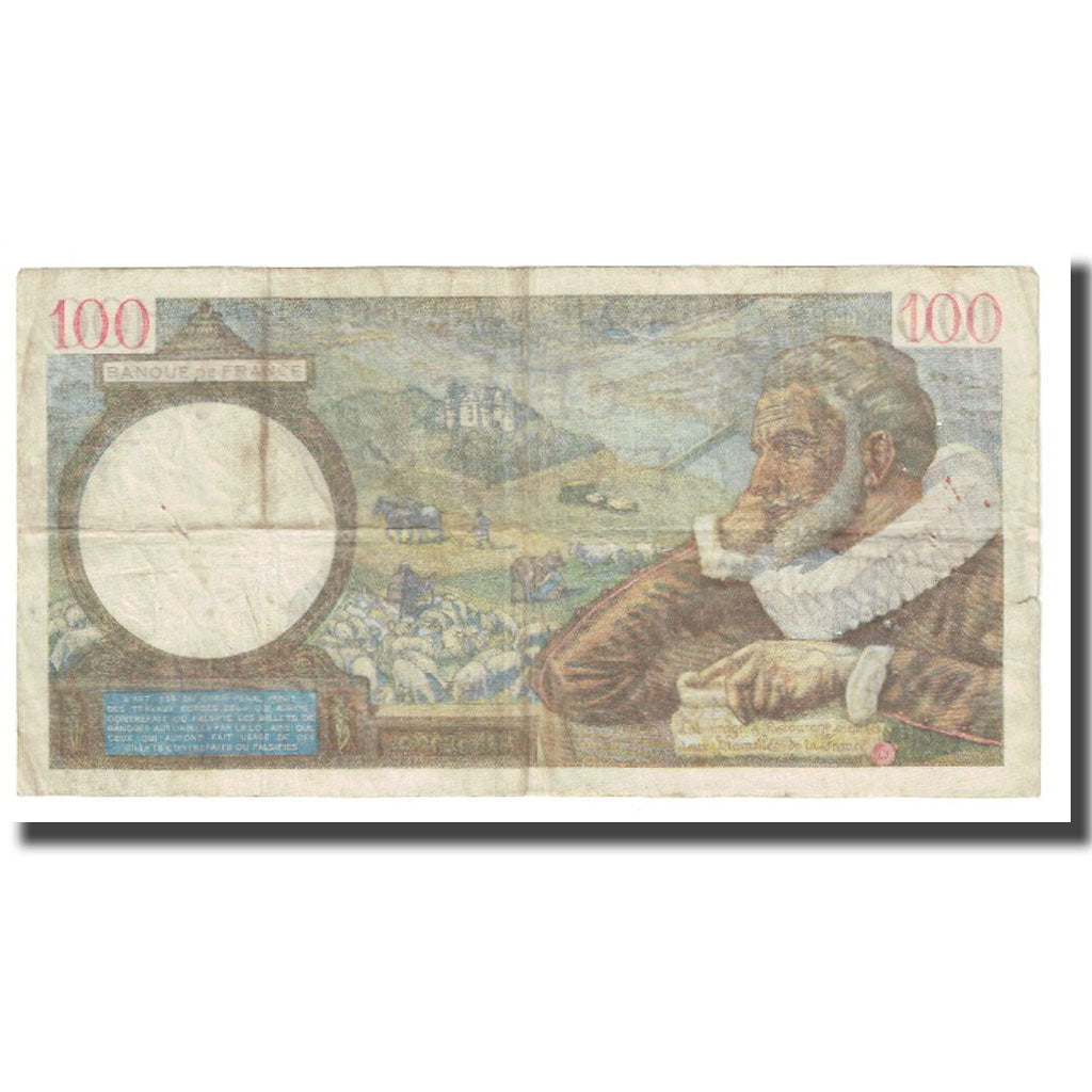 Frankrijk, 100 Francs, Sully, 1940, P. Rousseau and R. Favre-Gilly, 1940-12-19
