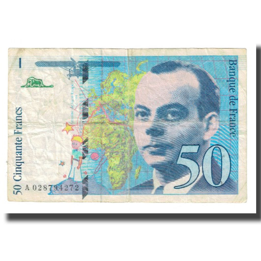 France, 50 Francs, St Exupéry, 1994, STROHL TRONCHE DENTAUD, VF(20-25)