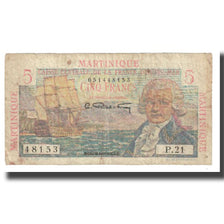 Martinique, 5 Francs, Undated (1947-49), VF(20-25), KM:27A