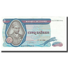 Banconote, Zaire, 5 Zaïres, 1980, 1980-10-27, KM:22b, SPL