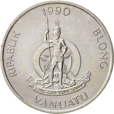 Vanuatu, 50 Vatu, 1990, British Royal Mint, AU(55-58), Copper-nickel, KM:8