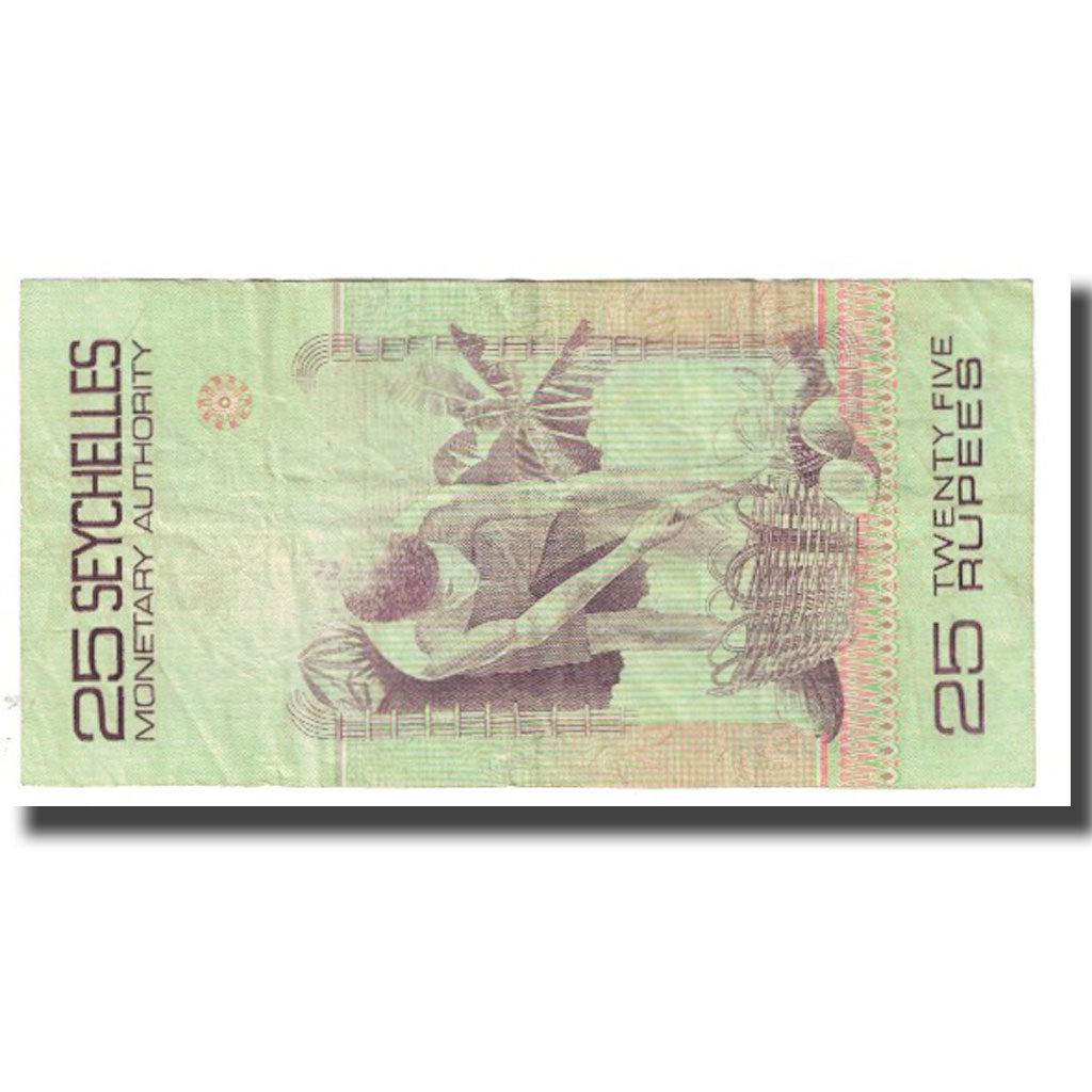 Banknot, Seszele, 25 Rupees, KM:29a, EF(40-45)