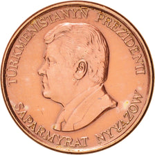 Turkmenistan, Tenge, 1993, AU(55-58), Copper Plated Steel, KM:1