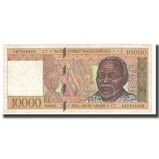 Banknote, Madagascar, 10,000 Francs = 2000 Ariary, KM:79a, EF(40-45)