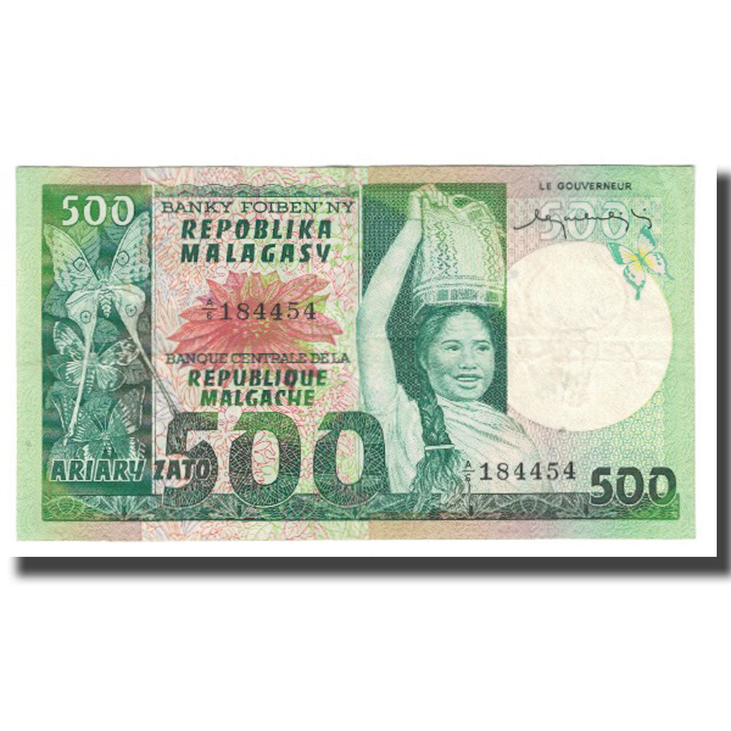 Banknote, Madagascar, 500 Francs = 100 Ariary, KM:64a, UNC(63)