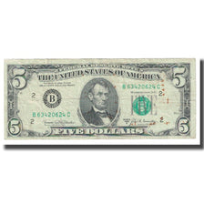Billet, États-Unis, Five Dollars, TB