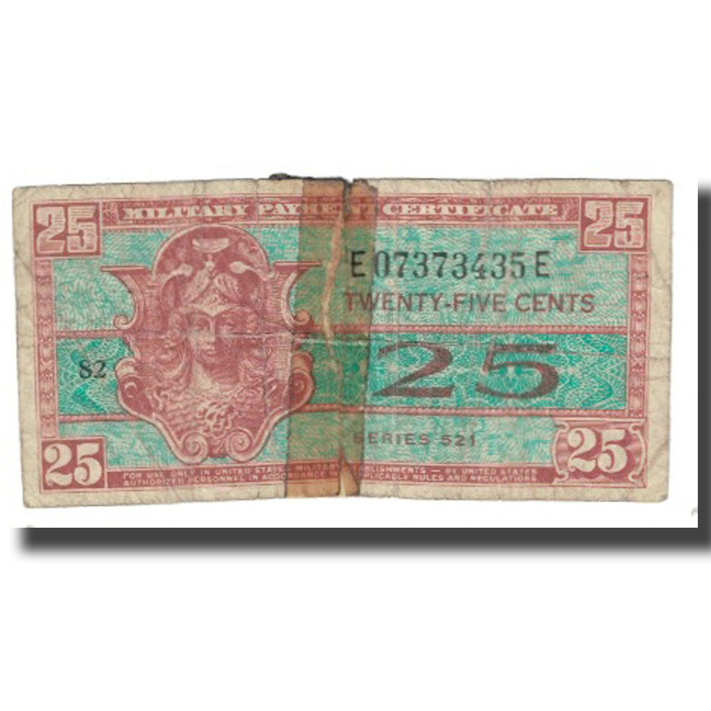 Banknote, United States, 25 Cents, KM:M31a, F(12-15)