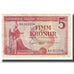 Banconote, Islanda, 5 Kronur, 1957, 1957-06-21, KM:37a, BB