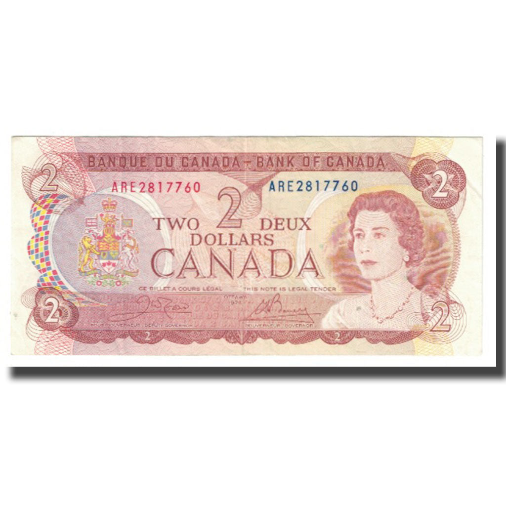 Banknote, Canada, 2 Dollars, 1974, KM:86a, AU(55-58)