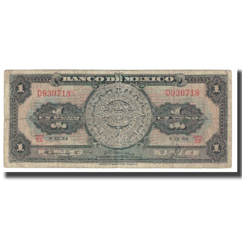 Banknote, Mexico, 1 Peso, KM:59a, VF(20-25)