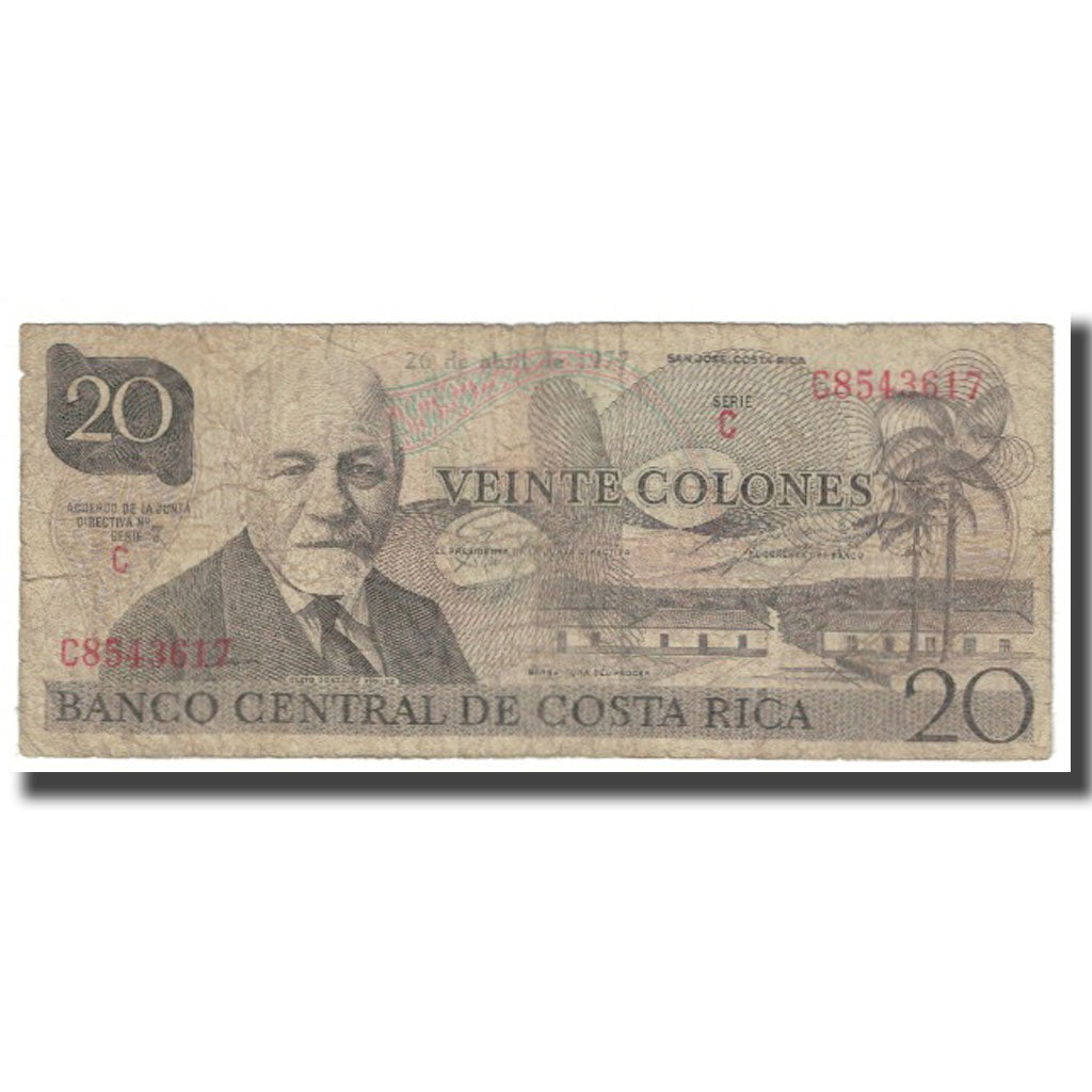 Billete, 20 Colones, 1977, Costa Rica, 1977-04-26, KM:238c, BC