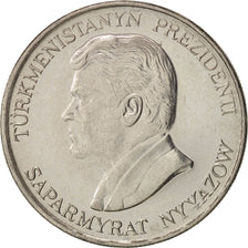 Moneda, Turkmenistán, 50 Tenge, 1993, EBC, Níquel chapado en acero, KM:5