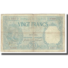 France, 20 Francs, Bayard, 1918, E.Picard-J.Laferrière, 1918-11-15, B+