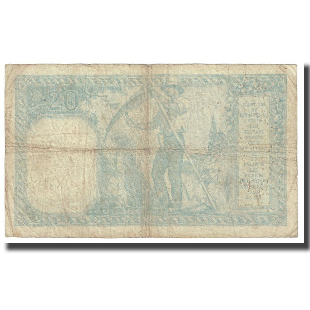 Francia, 20 Francs, Bayard, 1918, E.Picard-J.Laferrière, 1918-11-15, B+