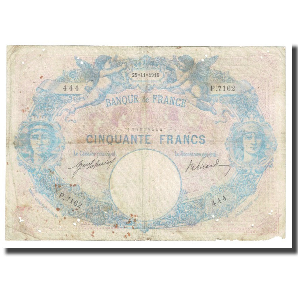 Francja, 50 Francs, Bleu et Rose, 1916, E.Picard-J.Laferrière, 1916-11-29