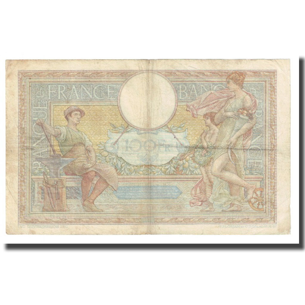 France, 100 Francs, Luc Olivier Merson, 1938, P. Rousseau and R. Favre-Gilly